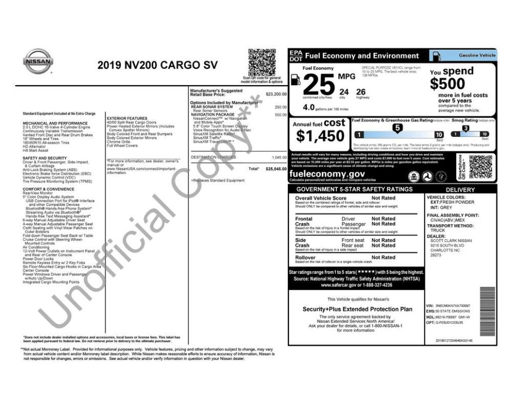 used 2019 Nissan NV200 car, priced at $12,850