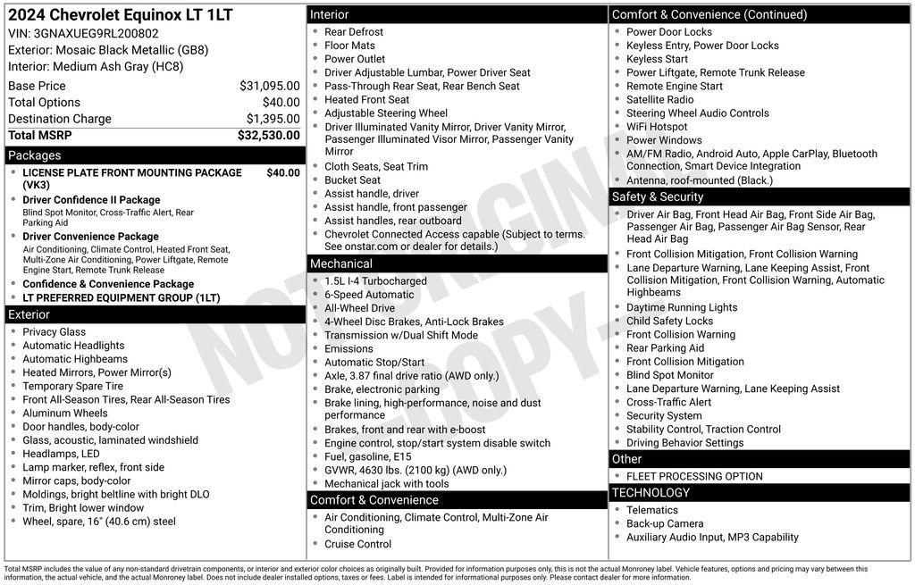 used 2024 Chevrolet Equinox car, priced at $21,074