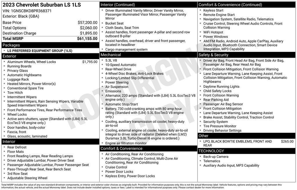 used 2023 Chevrolet Suburban car, priced at $34,289