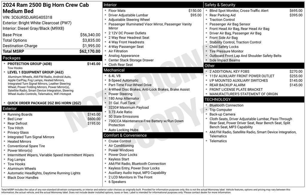 used 2024 Ram 2500 car, priced at $45,750