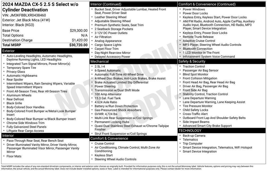 used 2024 Mazda CX-5 car, priced at $21,749