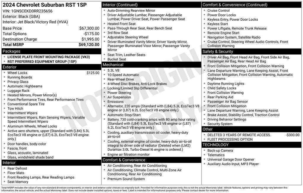 used 2024 Chevrolet Suburban car, priced at $53,624