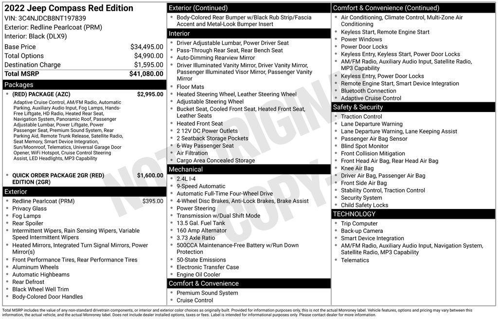 used 2022 Jeep Compass car, priced at $21,690