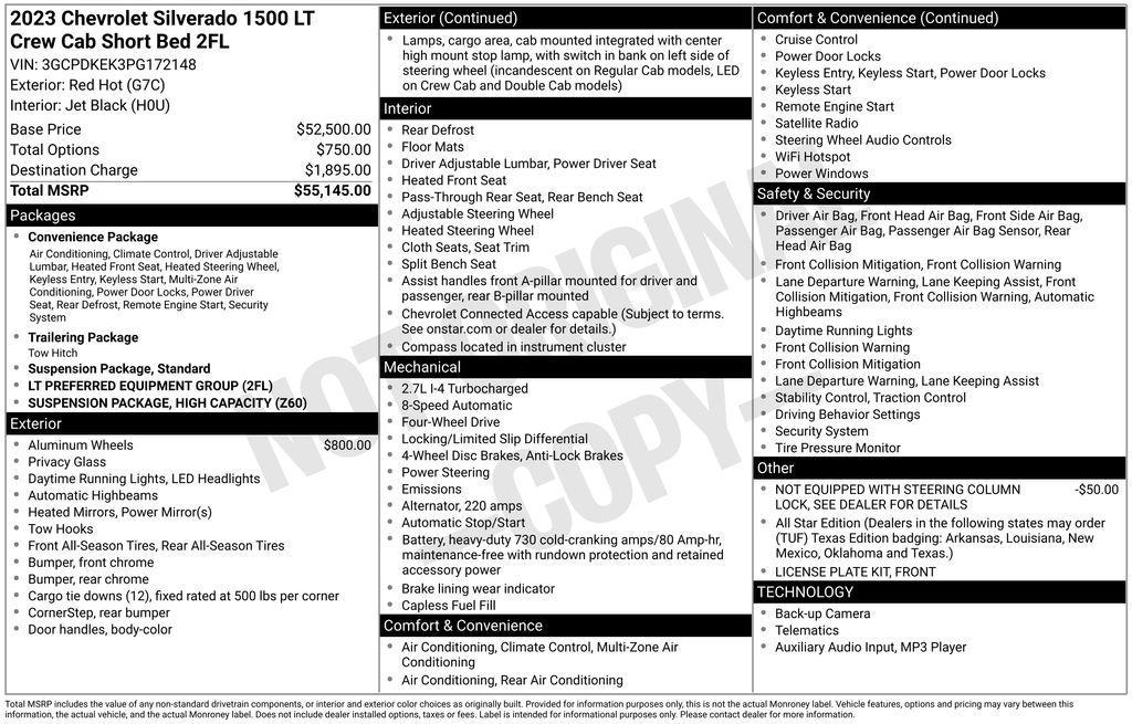 used 2023 Chevrolet Silverado 1500 car, priced at $34,490