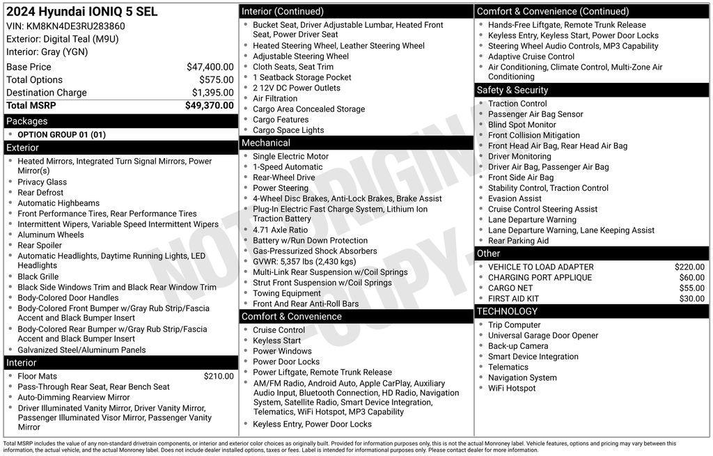 used 2024 Hyundai IONIQ 5 car, priced at $25,749