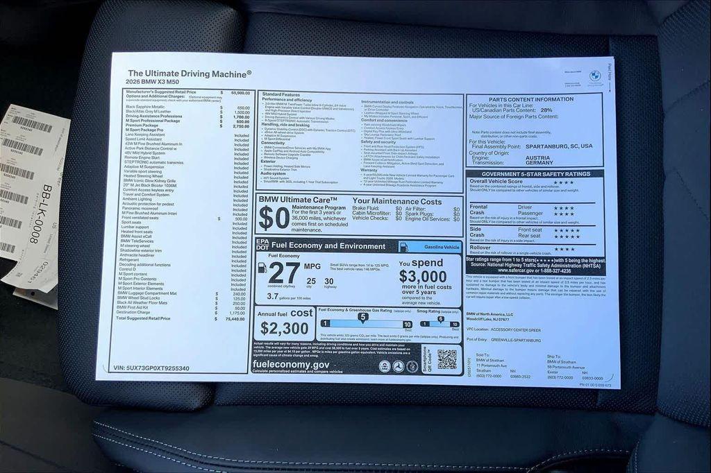 new 2026 BMW X3 car, priced at $75,440