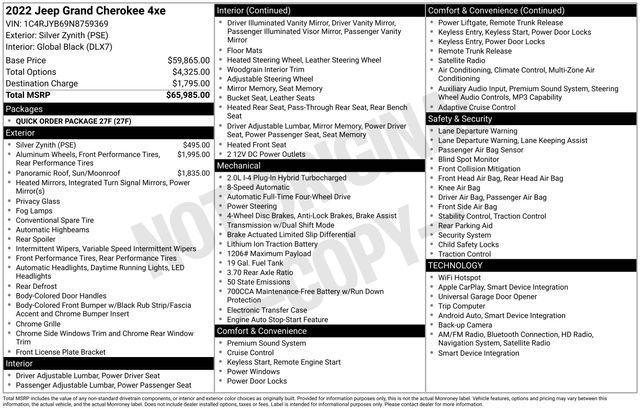 used 2022 Jeep Grand Cherokee 4xe car, priced at $25,723