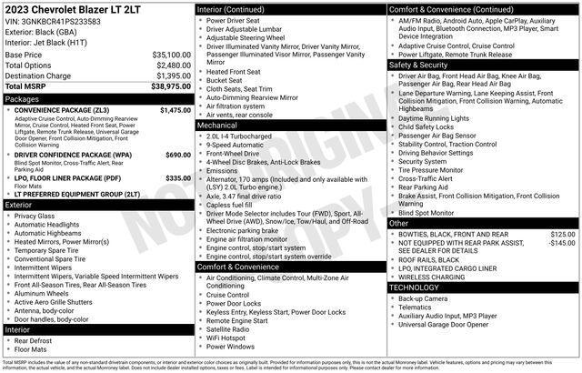 used 2023 Chevrolet Blazer car, priced at $25,367