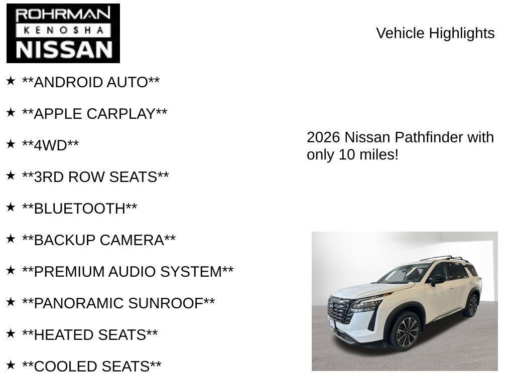 new 2026 Nissan Pathfinder car, priced at $48,647