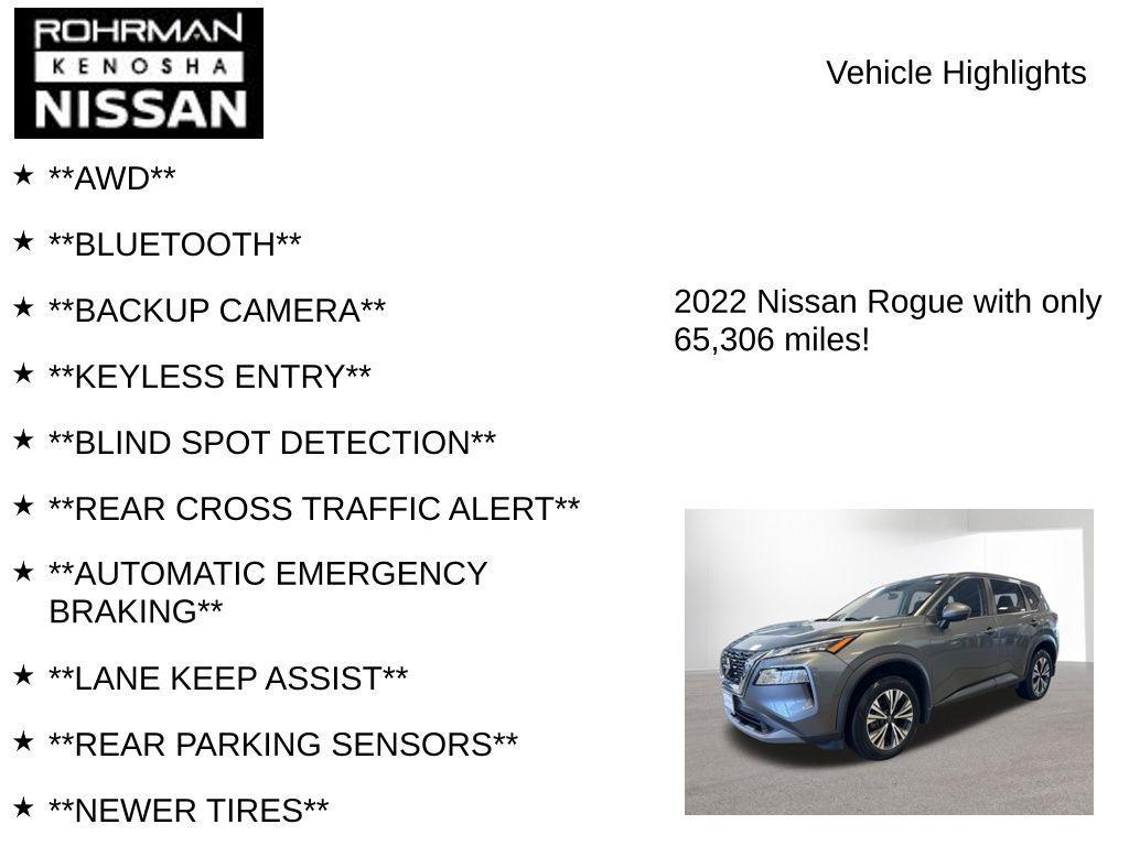 used 2022 Nissan Rogue car, priced at $19,674