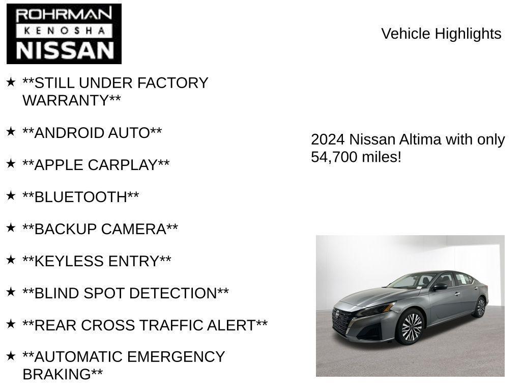 used 2024 Nissan Altima car, priced at $17,299