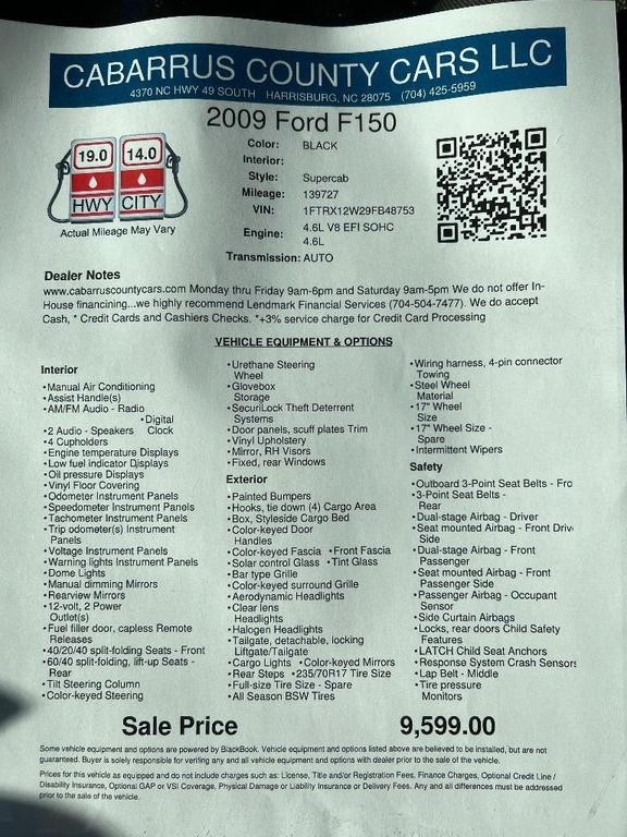 used 2009 Ford F-150 car, priced at $9,599