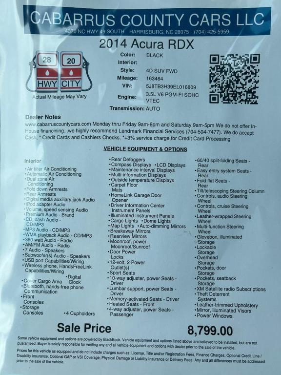 used 2014 Acura RDX car, priced at $8,799