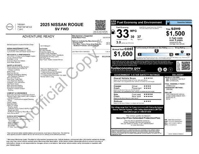 used 2025 Nissan Rogue car, priced at $30,540