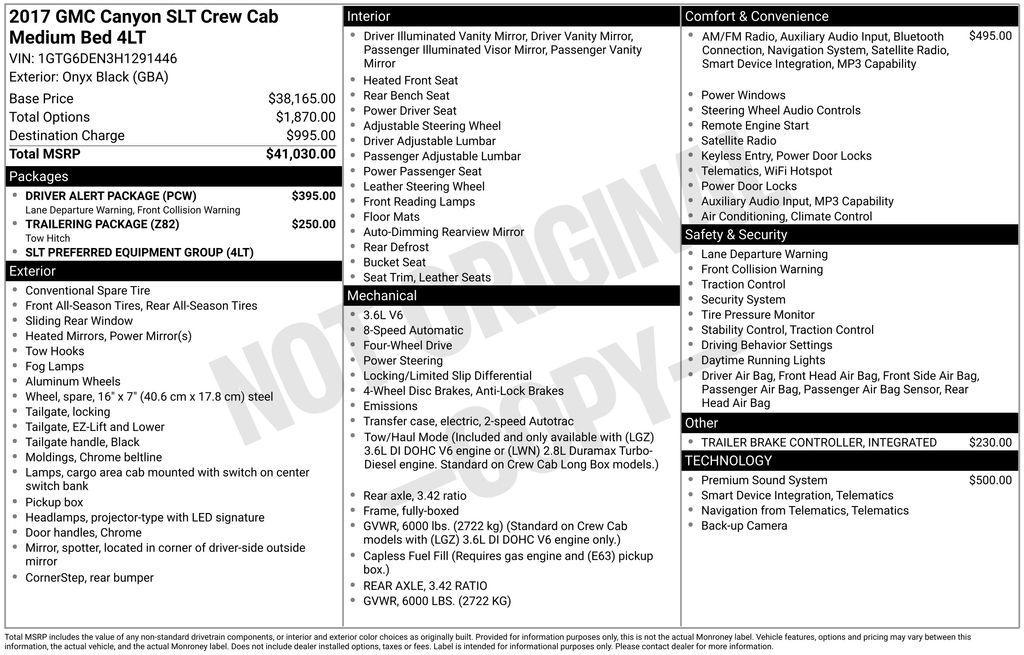 used 2017 GMC Canyon car, priced at $21,994