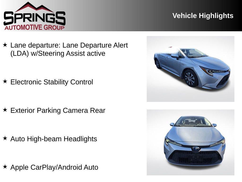 used 2021 Toyota Corolla Hybrid car, priced at $19,599