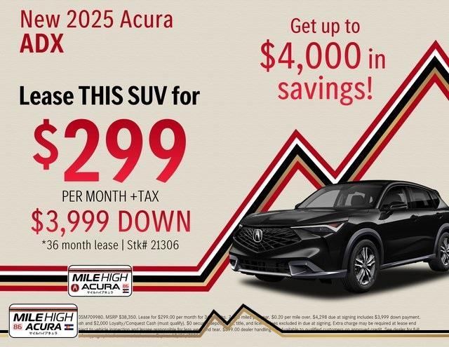 new 2025 Acura ADX car, priced at $38,350