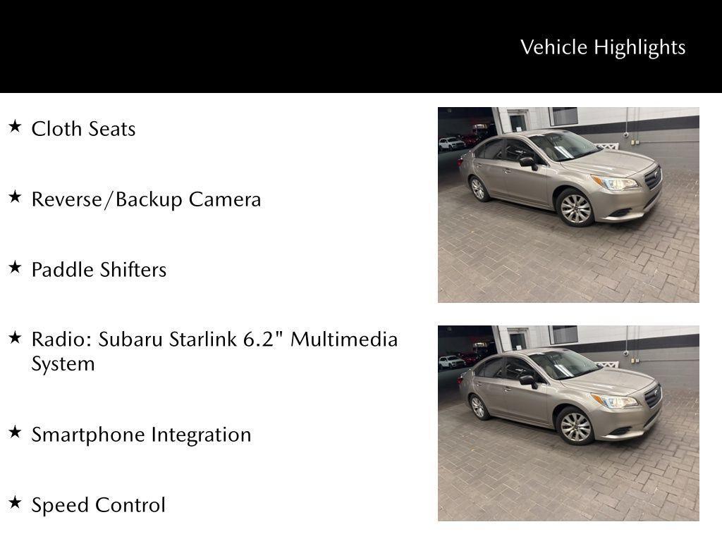 used 2017 Subaru Legacy car, priced at $12,000