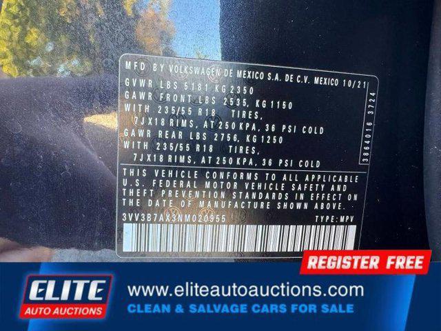 used 2022 Volkswagen Tiguan car, priced at $10,700
