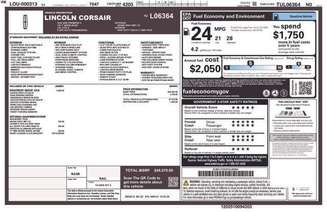 new 2026 Lincoln Corsair car, priced at $43,485