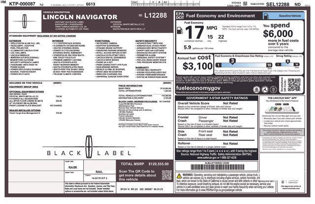 new 2025 Lincoln Navigator car, priced at $107,103