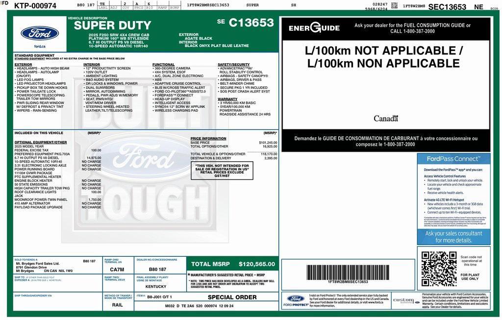 used 2025 Ford F-250 car, priced at $84,900