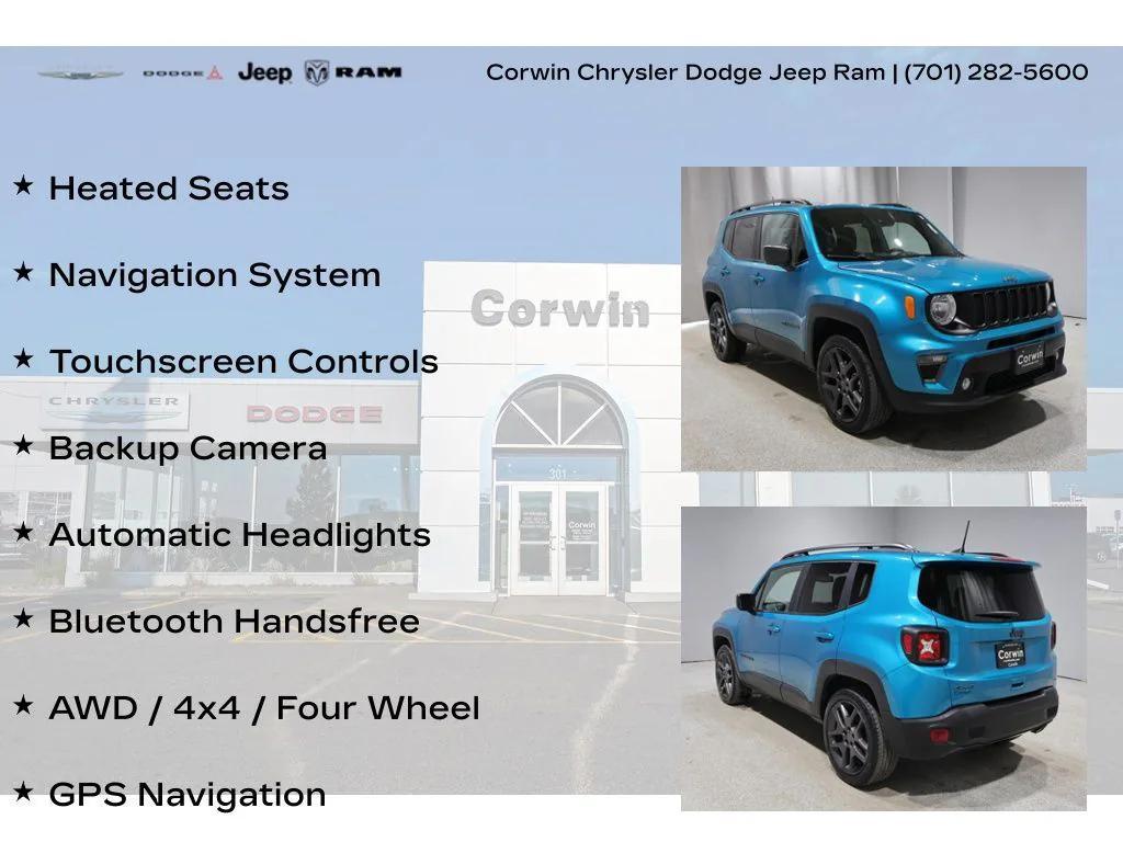 used 2021 Jeep Renegade car, priced at $19,000