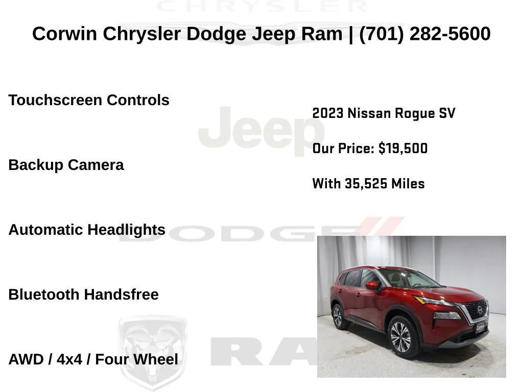 used 2023 Nissan Rogue car, priced at $20,000