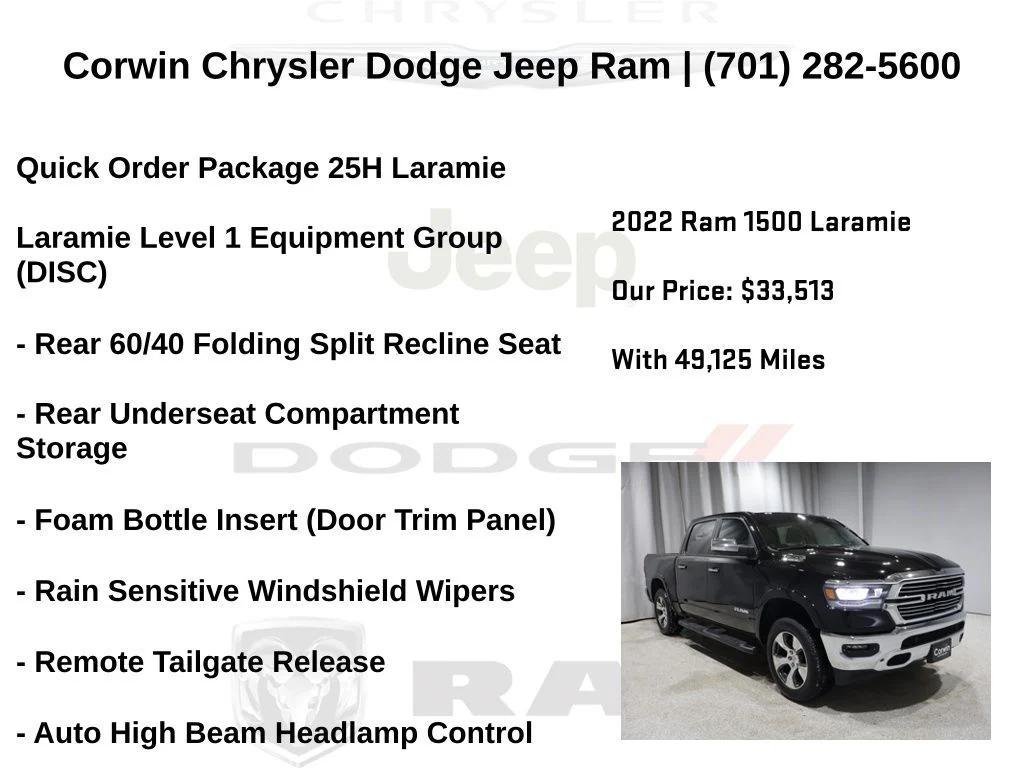 used 2022 Ram 1500 car, priced at $33,642
