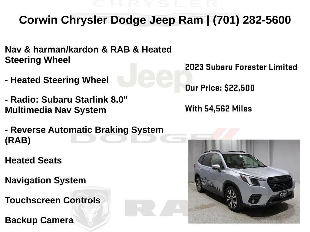 used 2023 Subaru Forester car, priced at $23,000