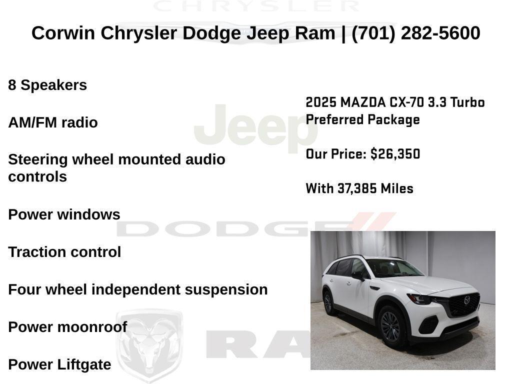 used 2025 Mazda CX-70 car, priced at $26,850