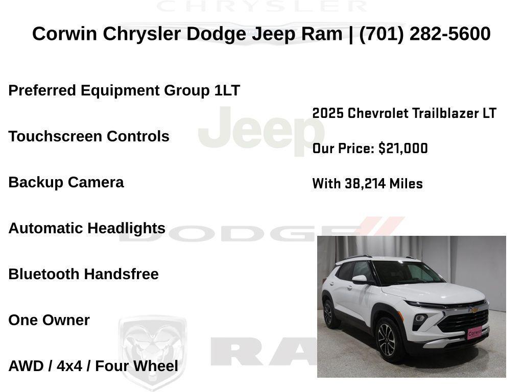 used 2025 Chevrolet TrailBlazer car, priced at $21,000