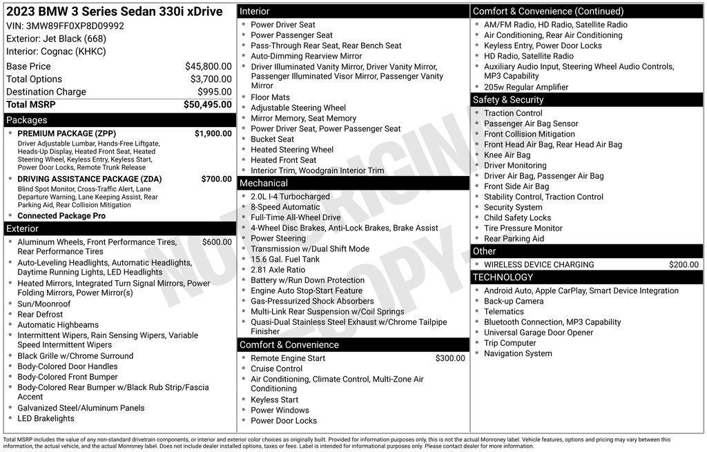 used 2023 BMW 330 car, priced at $32,694