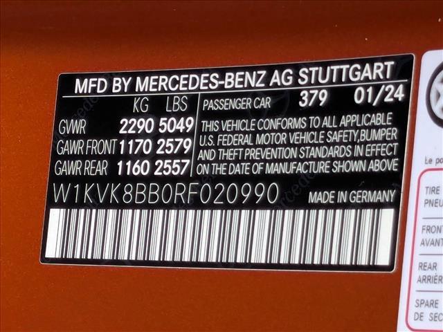 new 2024 Mercedes-Benz AMG SL 63 car, priced at $250,230