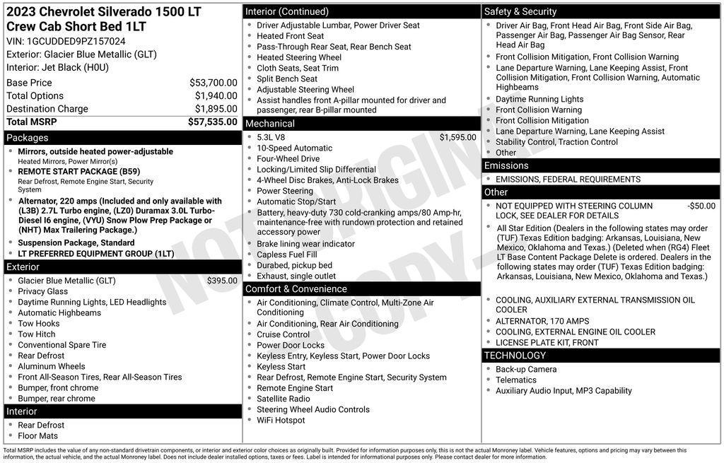 used 2023 Chevrolet Silverado 1500 car, priced at $43,250