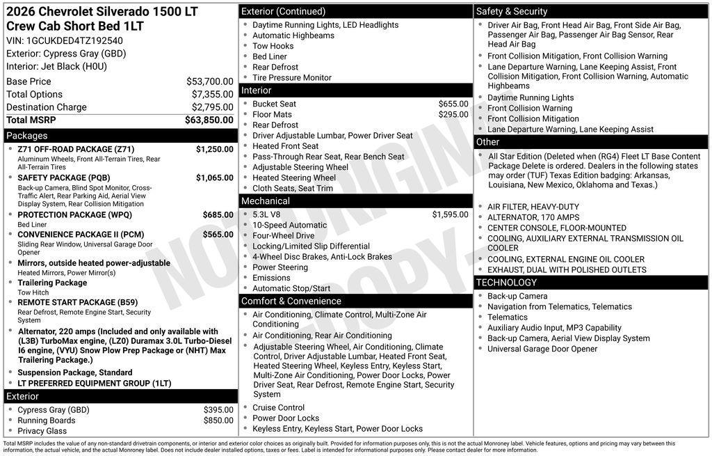 new 2026 Chevrolet Silverado 1500 car