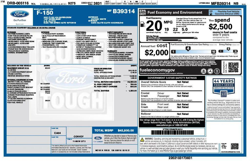 used 2021 Ford F-150 car, priced at $22,499