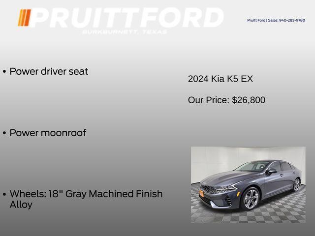 used 2024 Kia K5 car, priced at $26,800