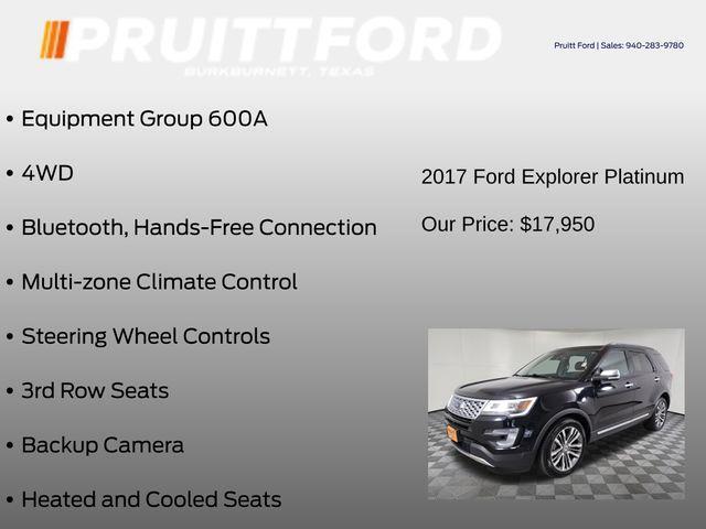 used 2017 Ford Explorer car, priced at $17,950