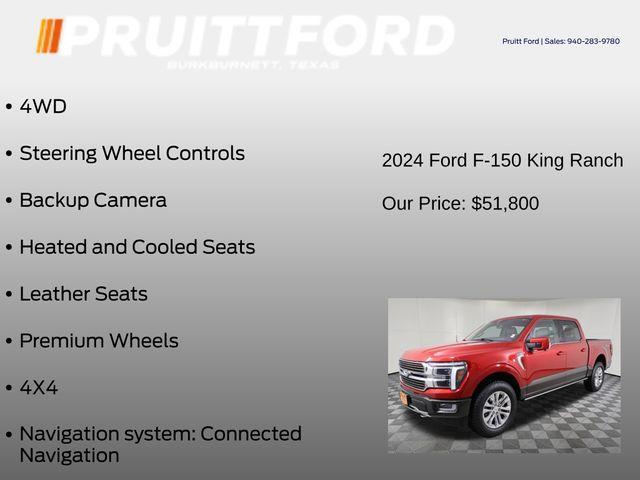 used 2024 Ford F-150 car, priced at $51,800