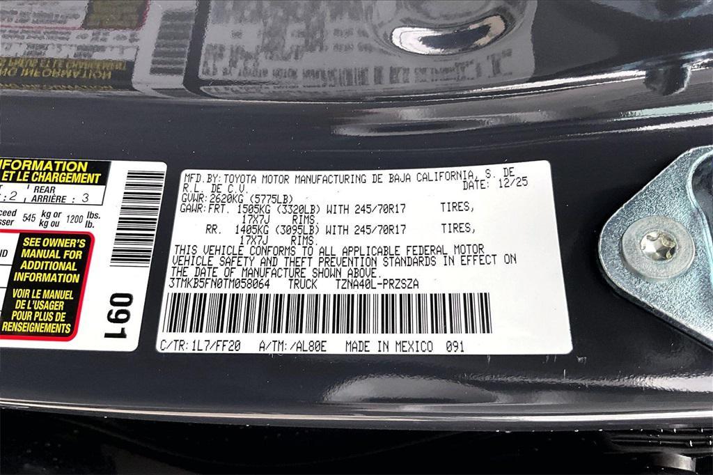 new 2026 Toyota Tacoma car, priced at $40,893