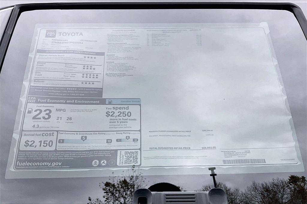 new 2026 Toyota Tacoma car, priced at $40,893