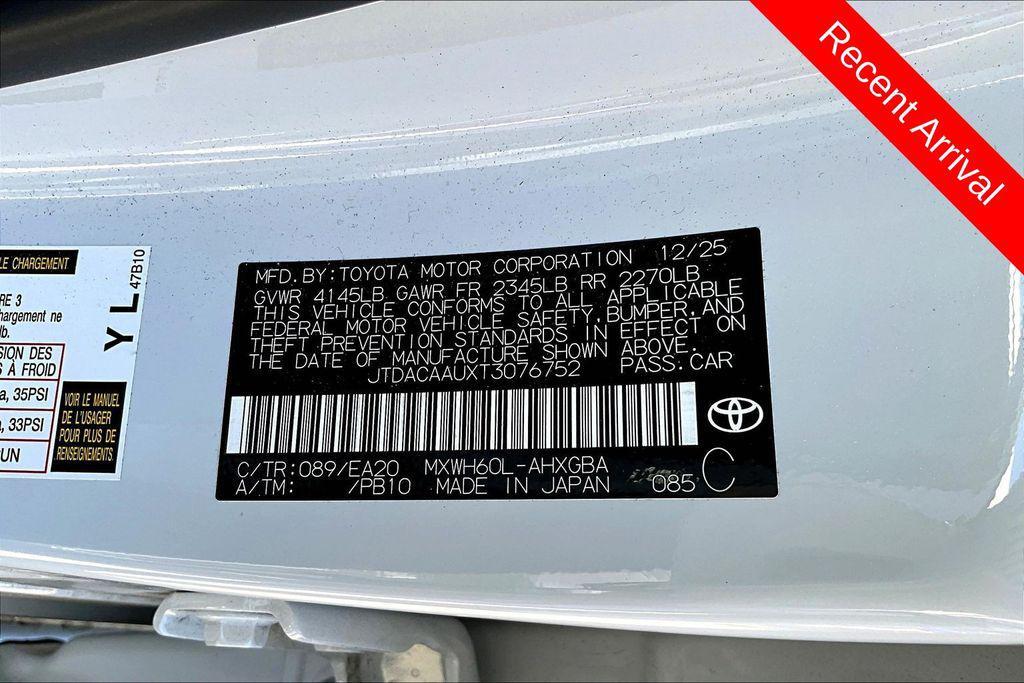 used 2026 Toyota Prius car, priced at $32,386