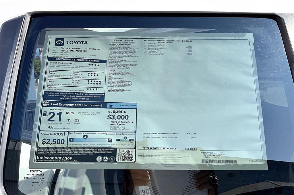 new 2025 Toyota Tacoma car, priced at $50,058