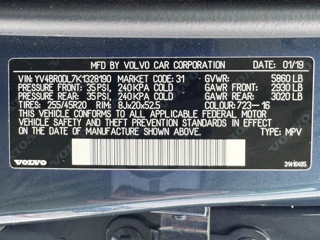 used 2019 Volvo XC60 Recharge Plug-In Hybrid car, priced at $26,998