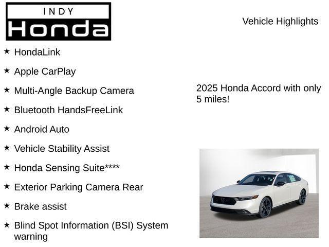 new 2025 Honda Accord Hybrid car, priced at $33,800