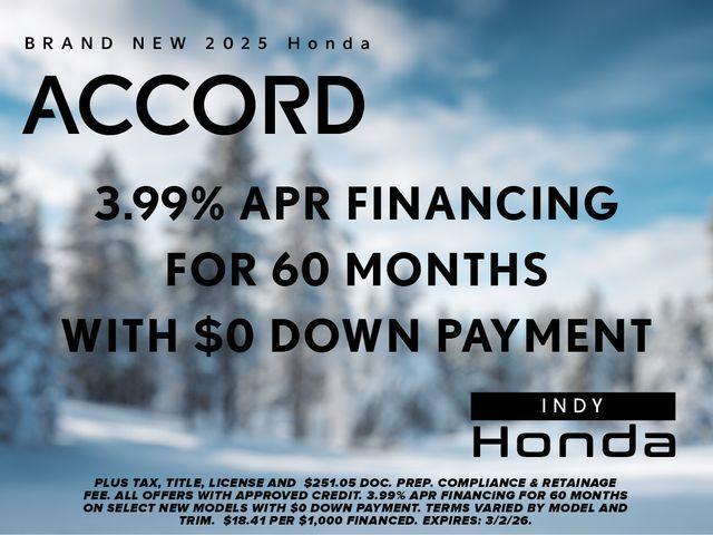 new 2025 Honda Accord car, priced at $30,850