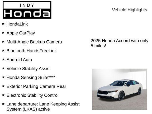 new 2025 Honda Accord Hybrid car, priced at $35,262