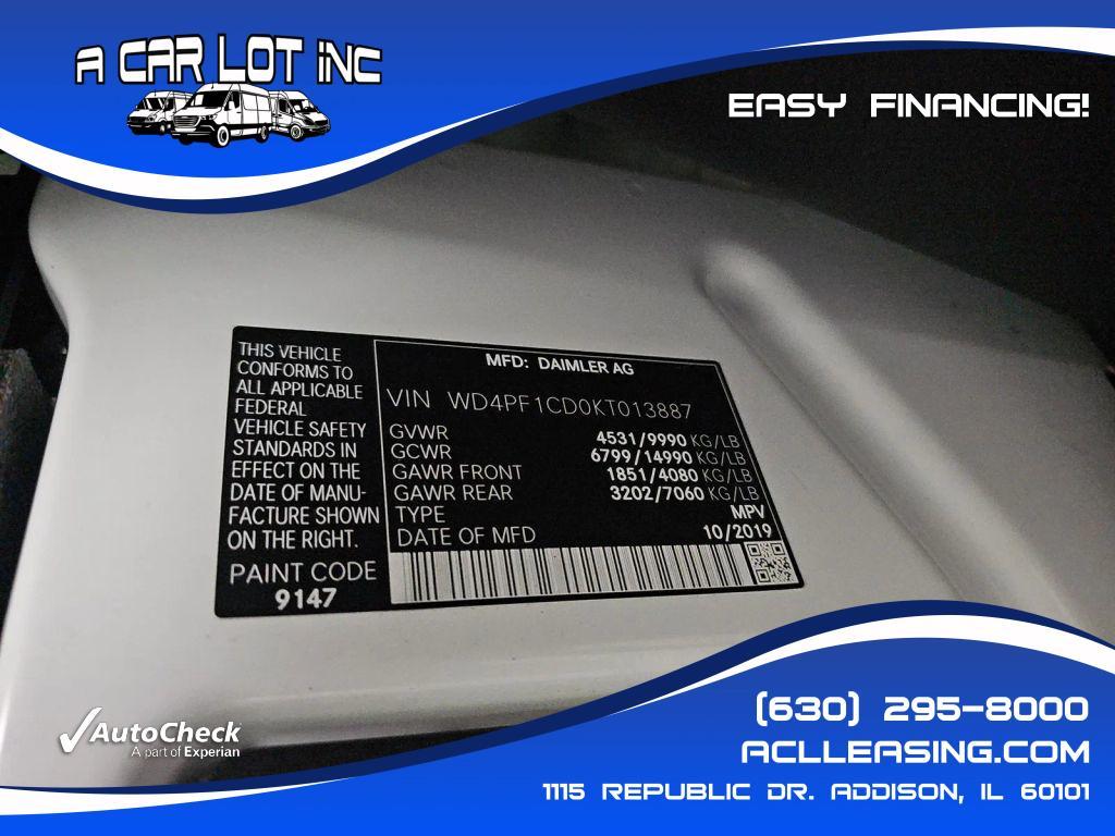 used 2019 Mercedes-Benz Sprinter 3500 car, priced at $19,995