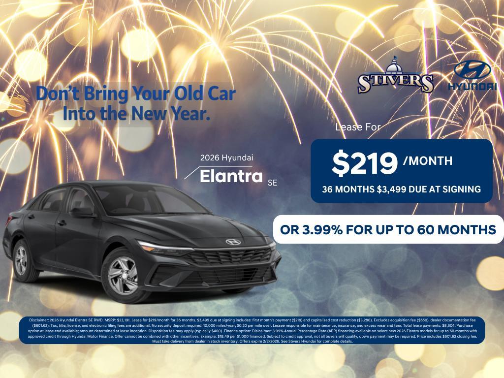 new 2026 Hyundai Elantra car, priced at $24,418